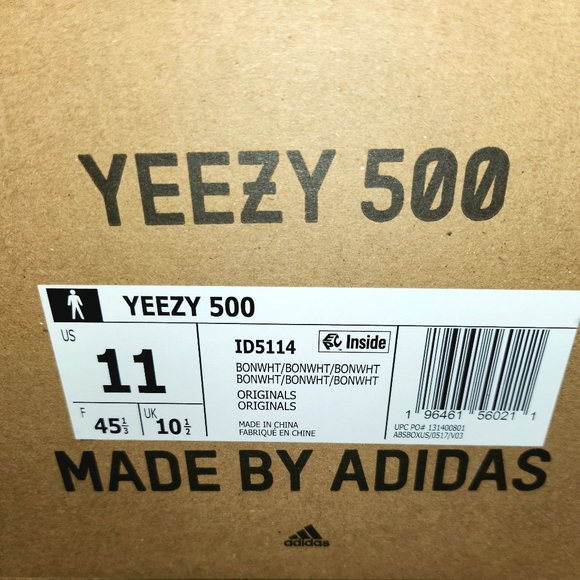 BNWT | adidas Yeezy 500 Bone White (2023) | Men's 11 - Picture 5 of 10